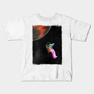 Colourful Astronaut in Space Kids T-Shirt